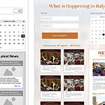 UX: wireframe and design for Cultural Italy Site, culturalitaly.com